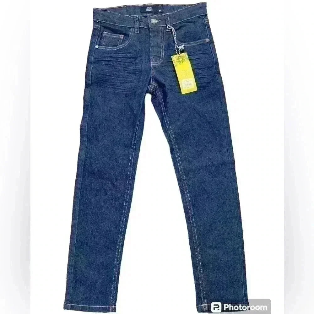 True Indigo Boys Dark Wash Stretch‎ Jeans Size 10 NWT